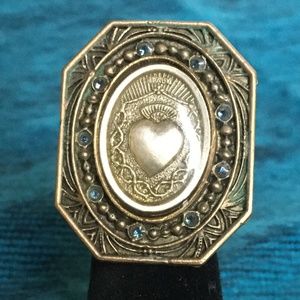 VSA Designs Sacred Heart gold-plated ring size 6.5
